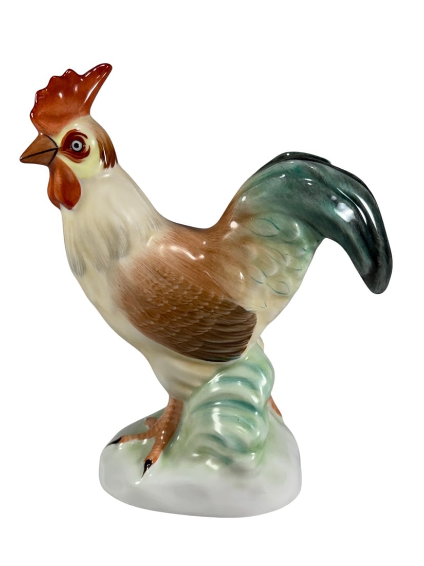 Herend Porcelain Rooster Figurine Model 5032 (1 of 4)