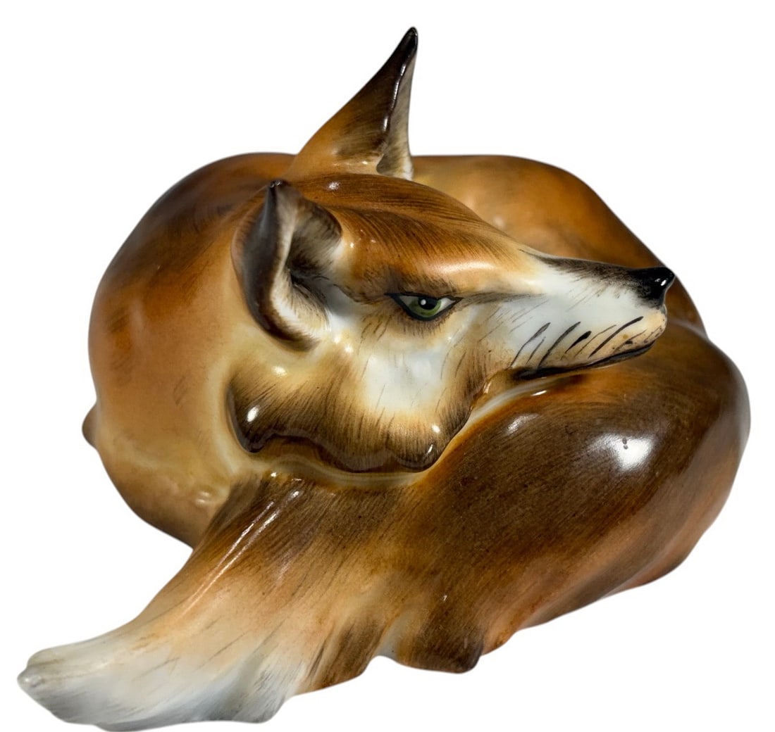 Herend Porcelain Sleeping Fox Figure model 15609 - 4
