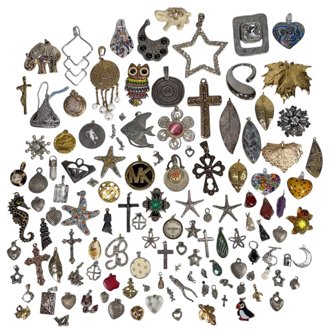 Large Assorted Vintage Pendant & Charm 123pc LOT (1 of 8)