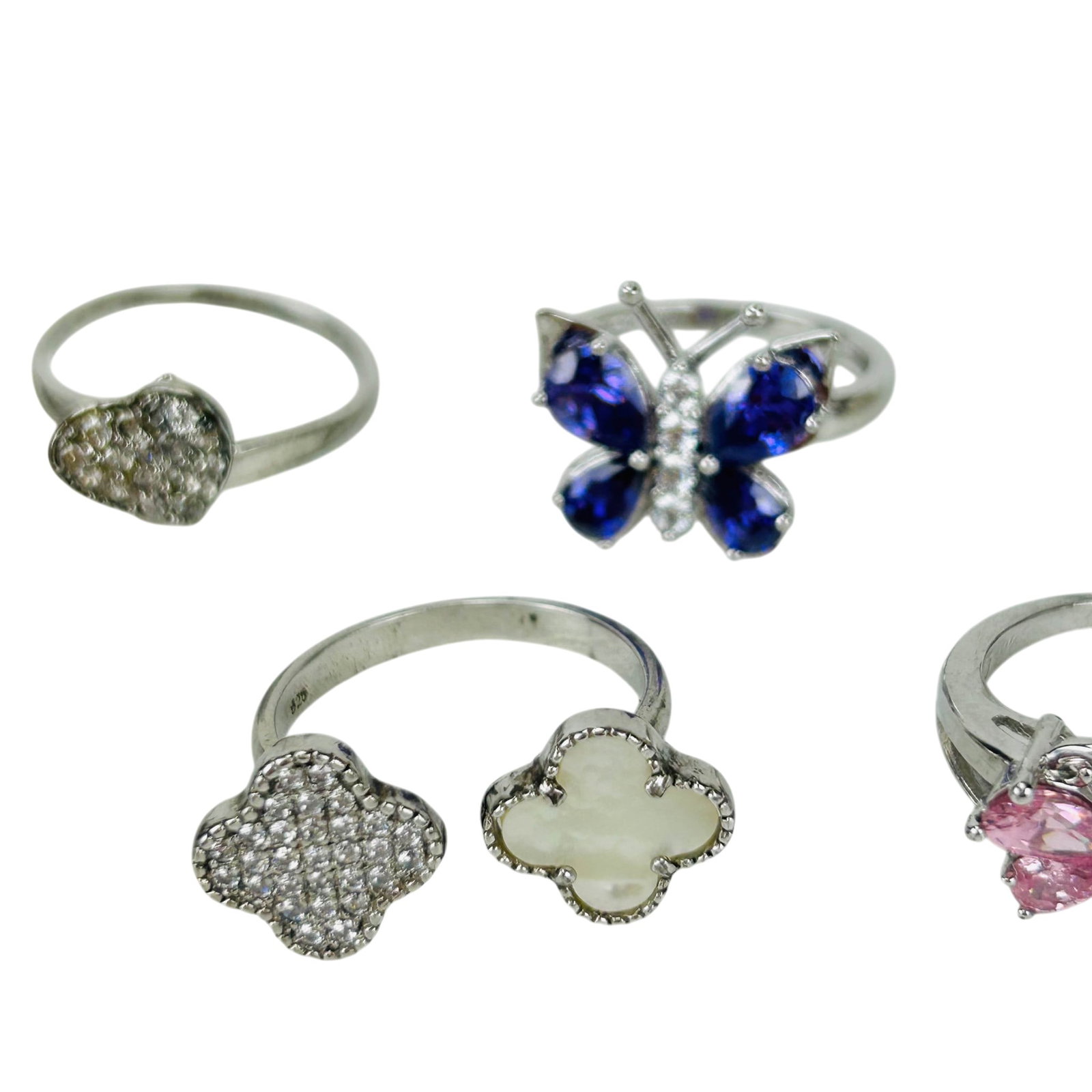 Sterling Silver 925 & Gemstone Assorted Ring 11pc - 3