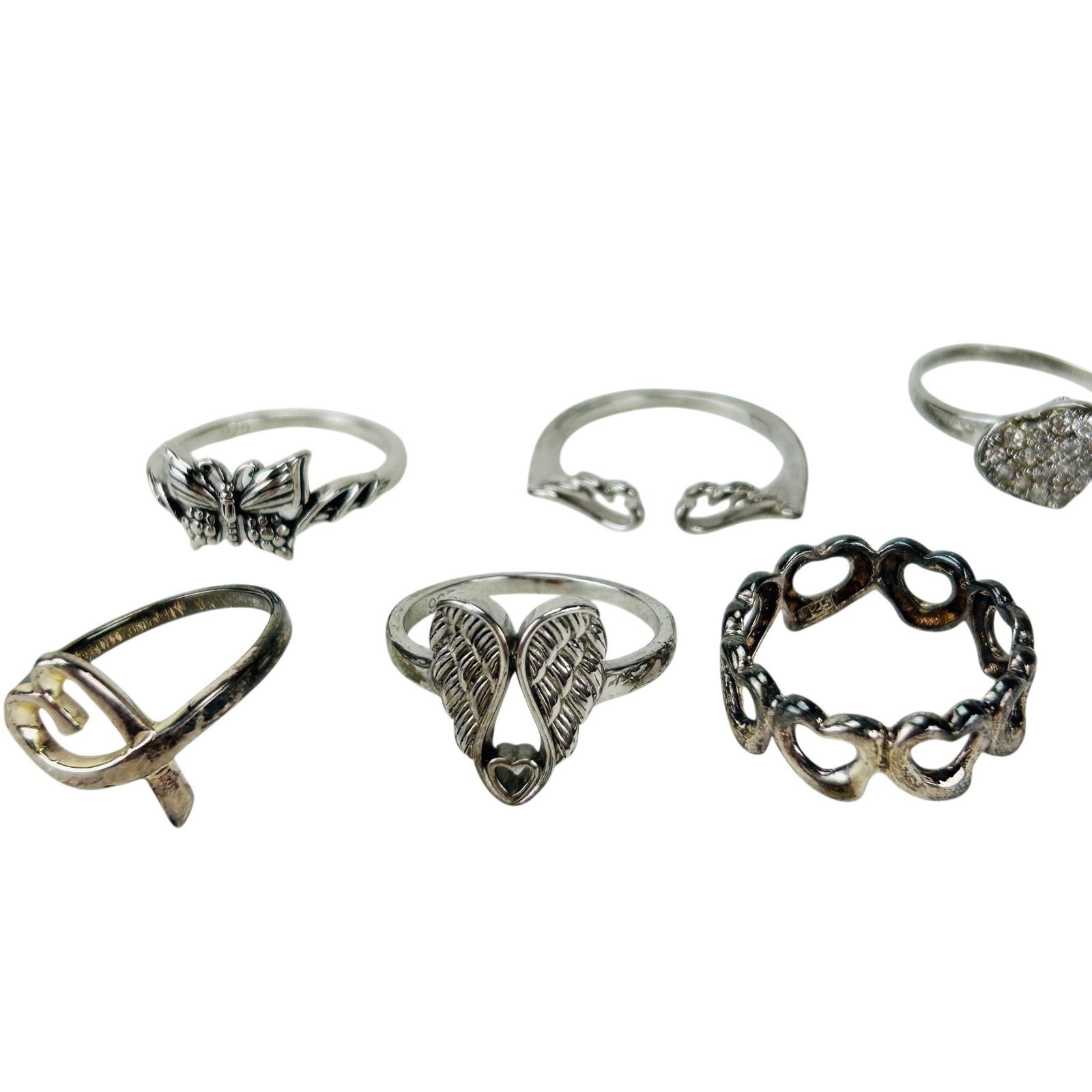 Sterling Silver 925 & Gemstone Assorted Ring 11pc - 4