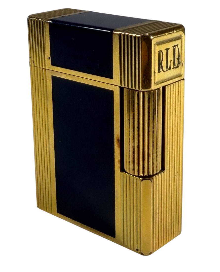 S.T. Dupont Paris Blue Lacquer Lighter w/ Case (1 of 5)
