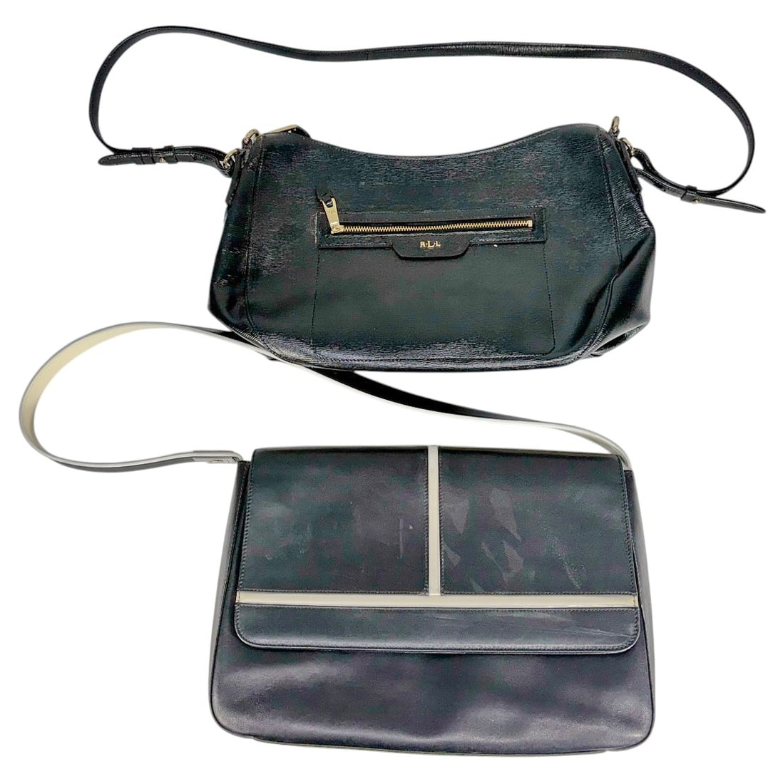 Ralph Lauren Designer Shoulder Handbags 2pc LOT (1 of 7)