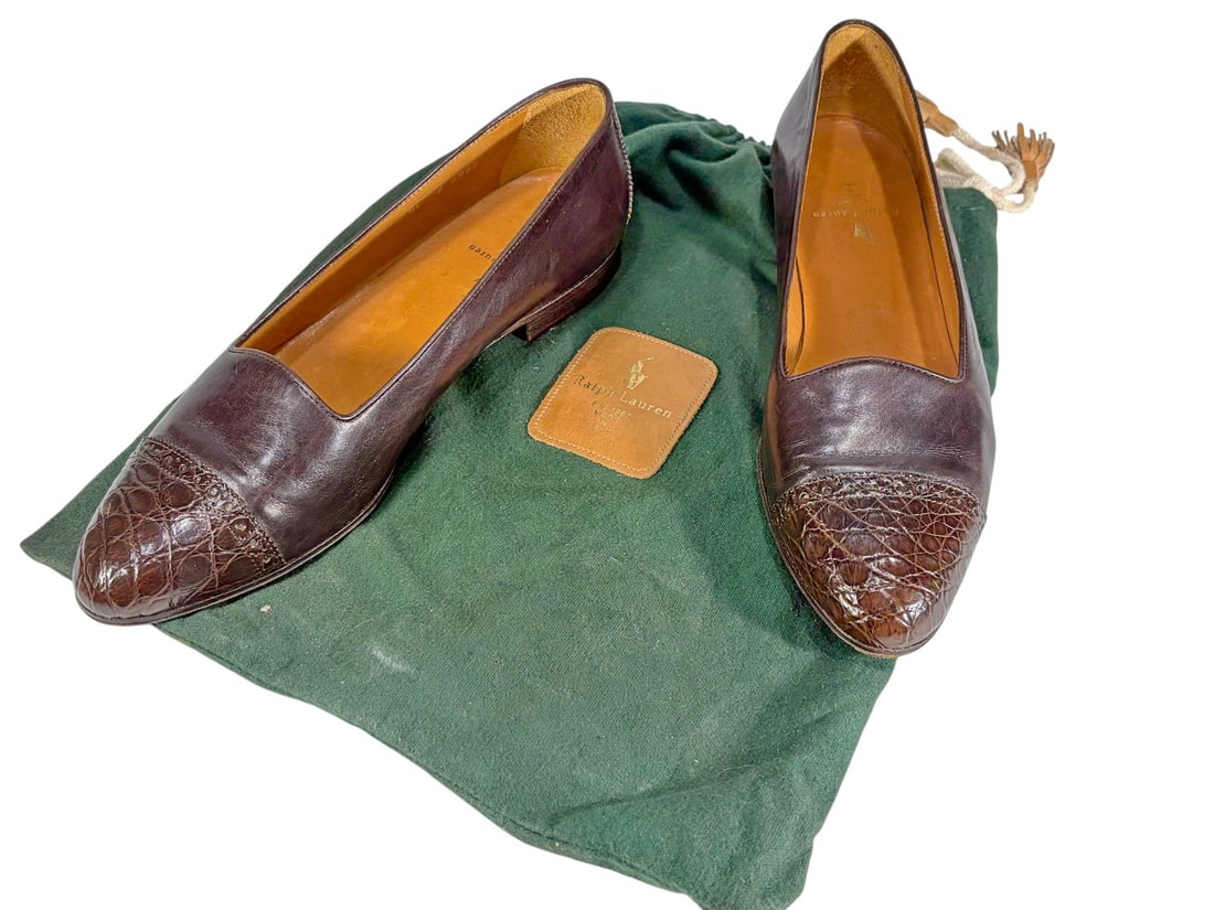 Ralph Lauren Italy Leather Women's Loafers Sz 9 Ap (1 of 7)