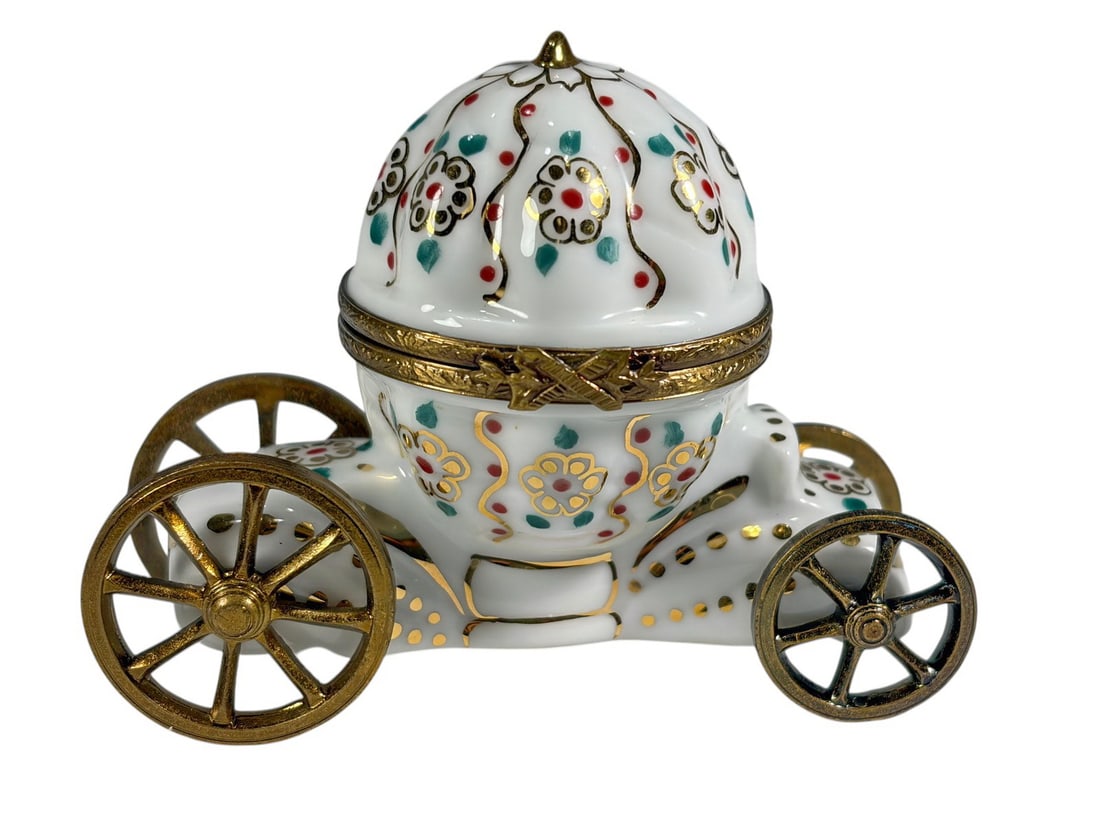 Limoges Cinderella Coach Trinket Box w/ Slipper (1 of 5)