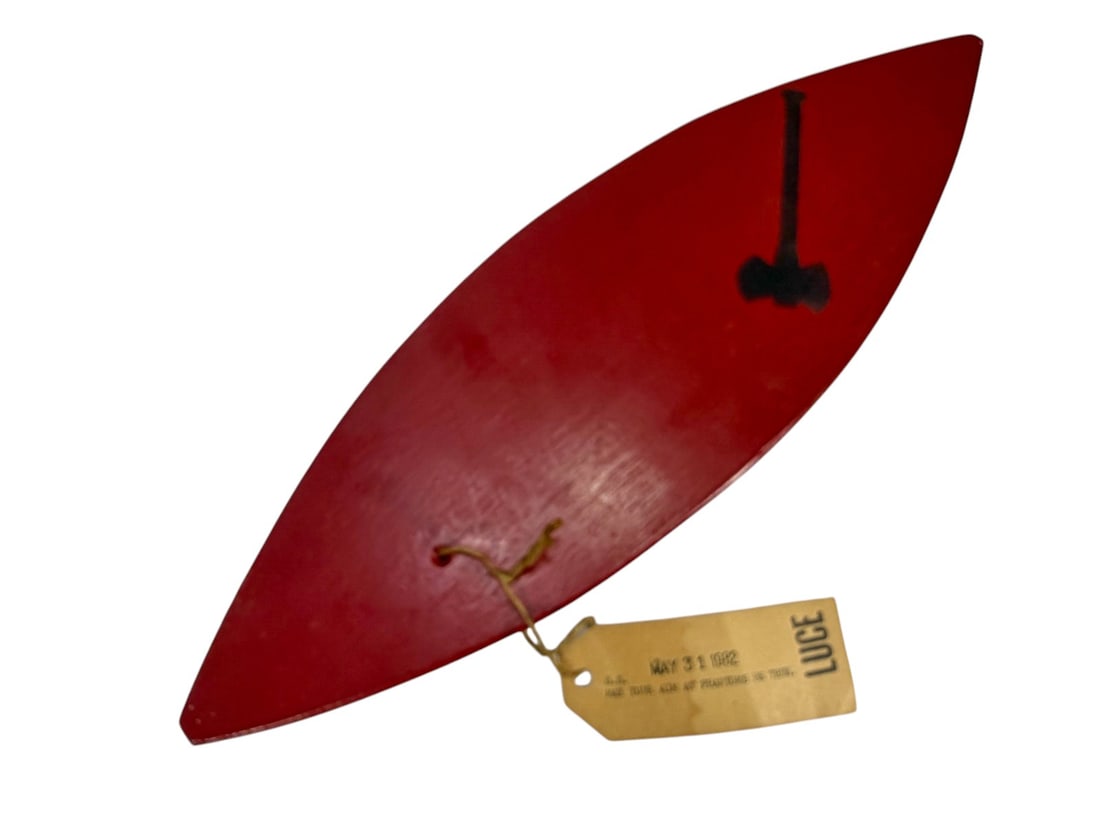 Ken Luce, American b.1950 Wooden Mini Surfboard (1 of 3)