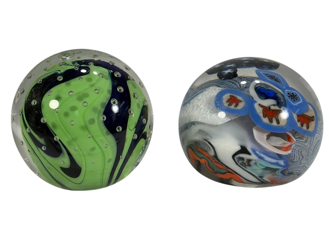 Carlo Moretti & Richard Ritter Paperweights 2pcs (1 of 9)
