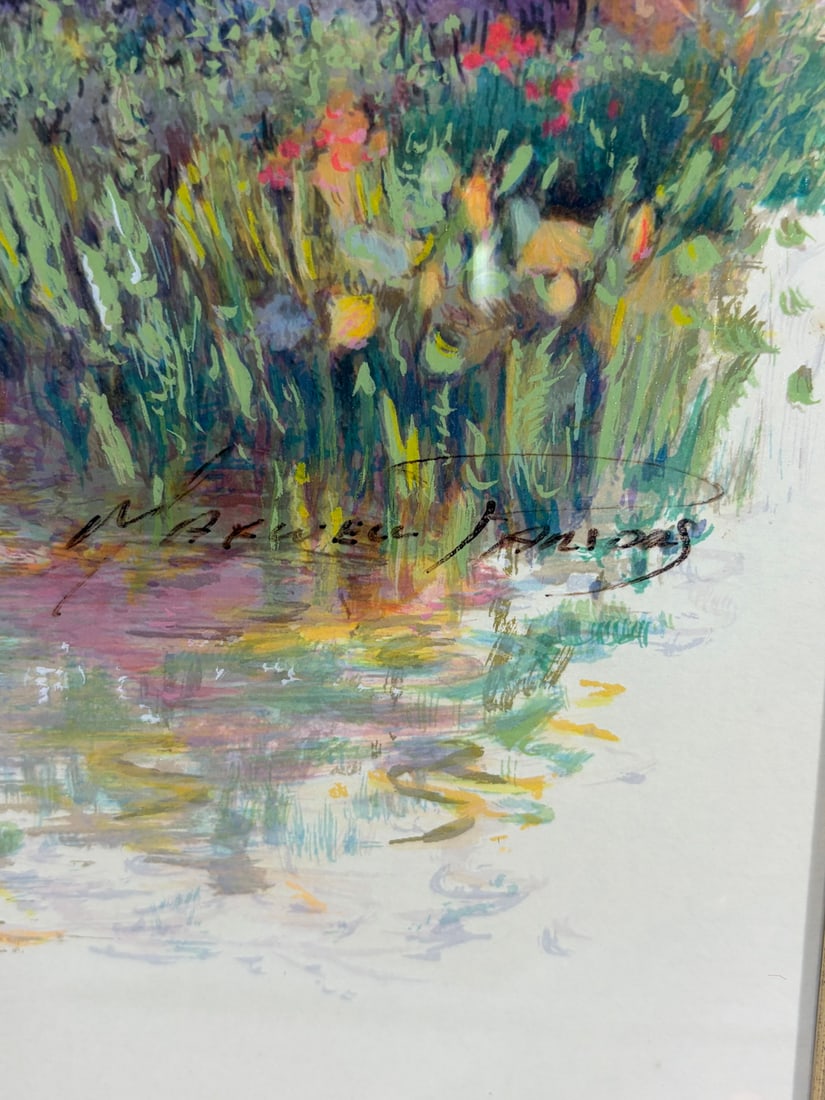 Signed River Landscape Giclee Framed Print - 4