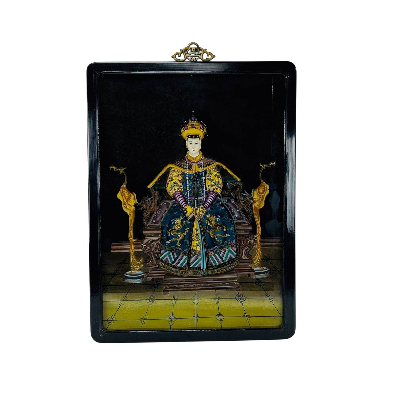 Chinese Empress Ancestral Reverse Glass Painting (1 of 5)