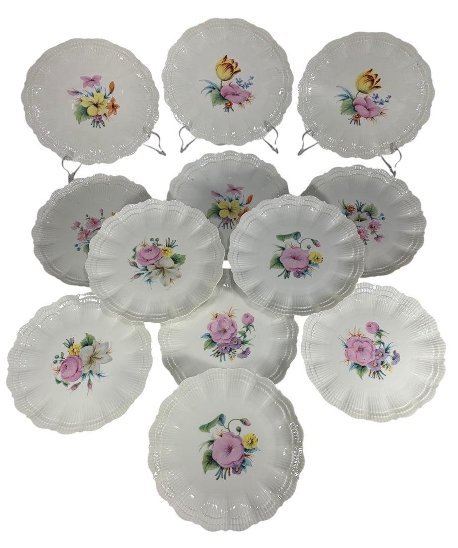 Limoges France Hand Painted Salad Plates 12pc LOT (1 of 5)
