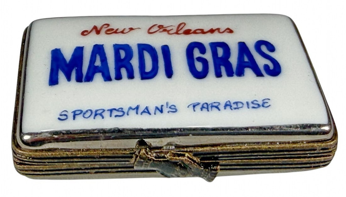 Sinclair Limoges France Mardi Gras Trinket Box (1 of 4)