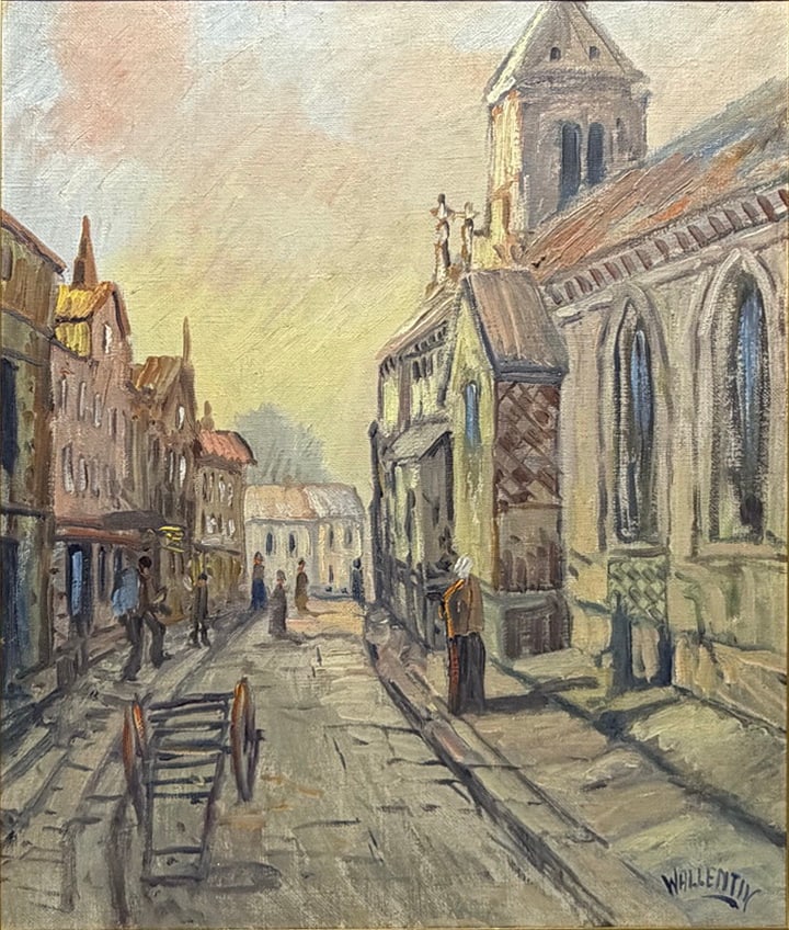 Wallentiv European Street Scene Oil Painting (1 of 5)