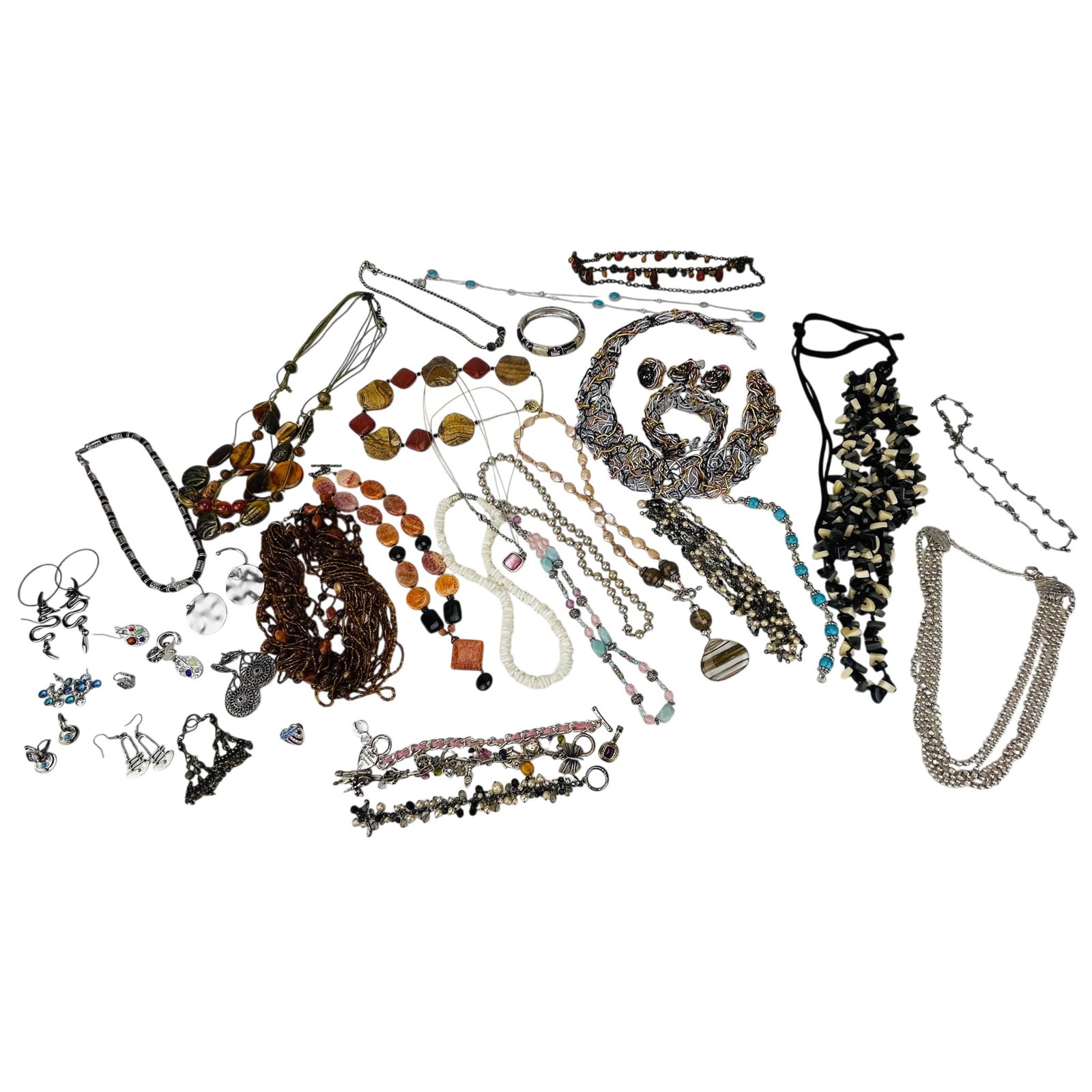 Costume Jewelry Necklace Bracelet & Earrings LOT (1 of 15)