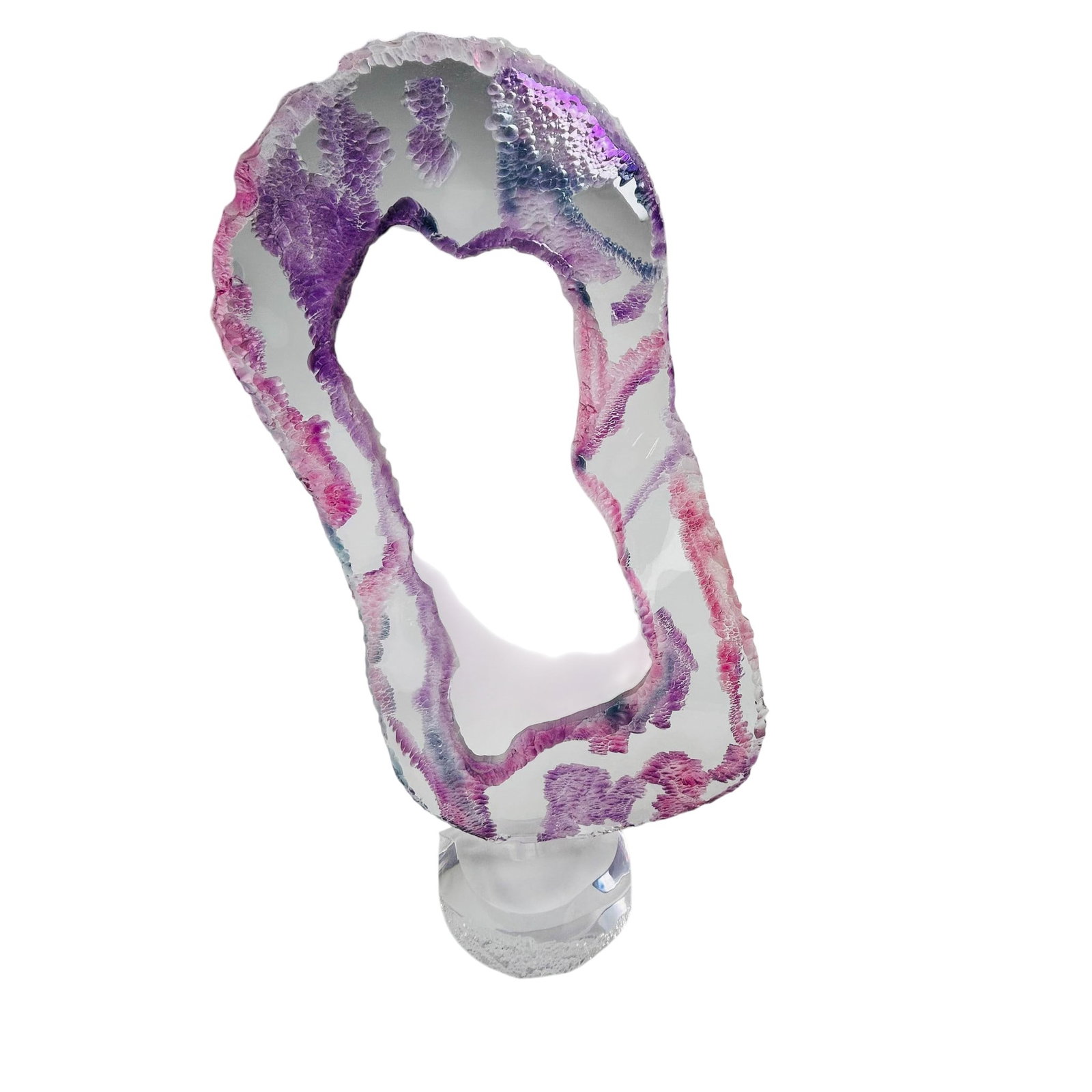 Post Modern Lucite Purple Openwork Large Sculpture (1 of 8)