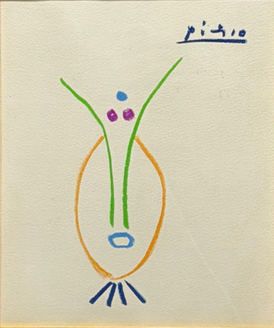 After Pablo Picasso Framed Abstract Lithography (1 of 4)