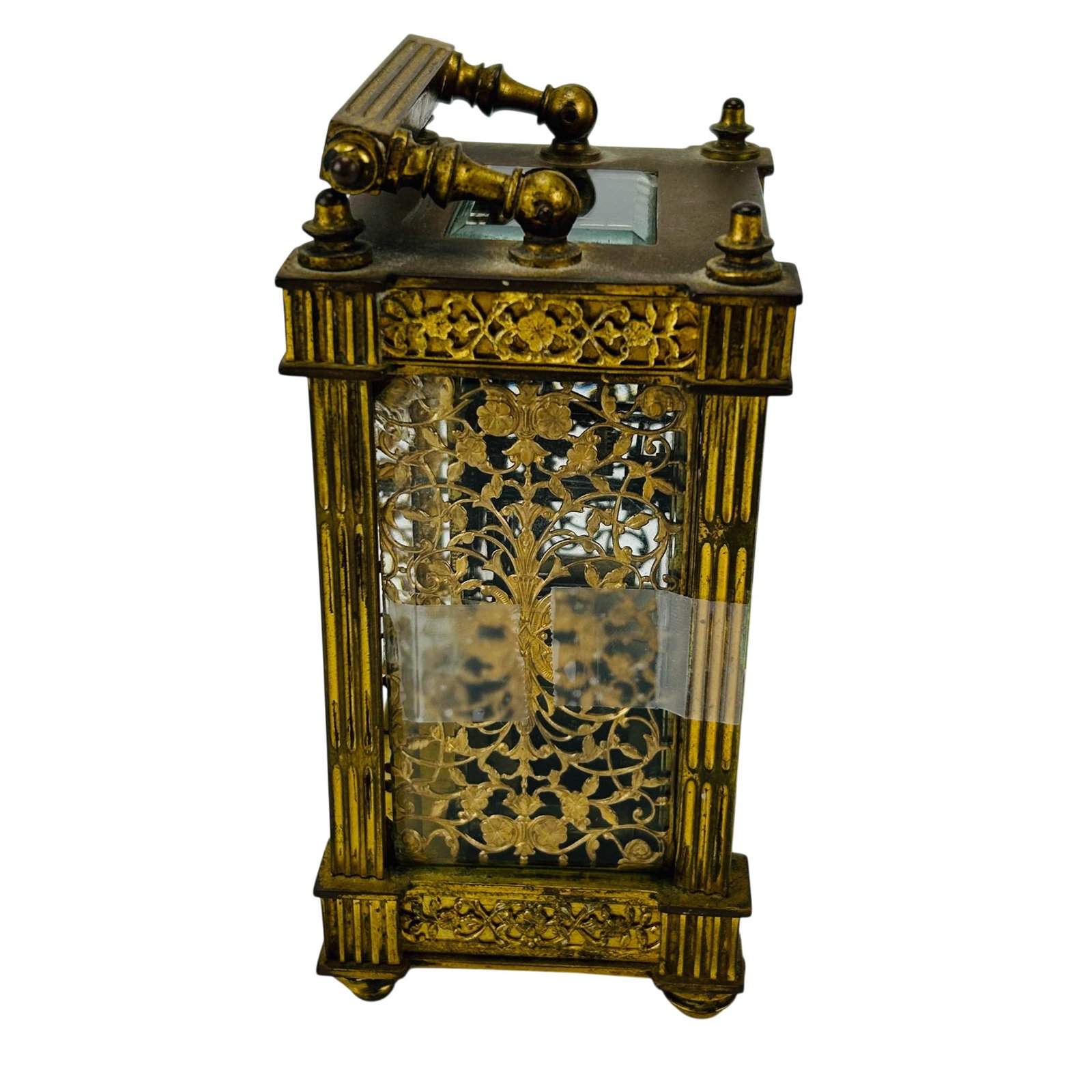 Antique French Bronze Ormolu Carriage Clock w/ Key - 3