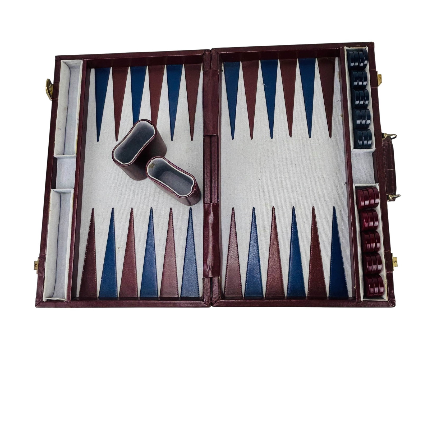 Backgammon Board Game Set in Leatherette Briefcase (1 of 5)