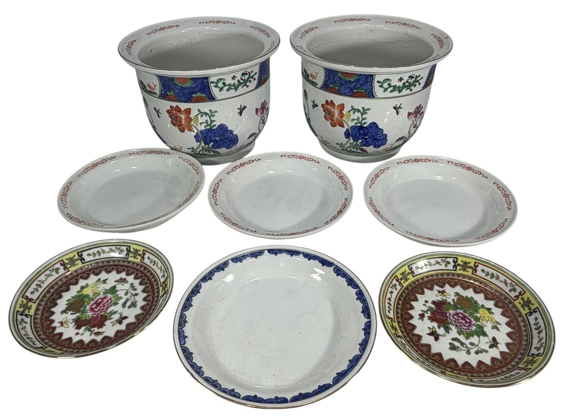 Assorted Chinese Porcelain Floral Tableware 8pcs (1 of 7)