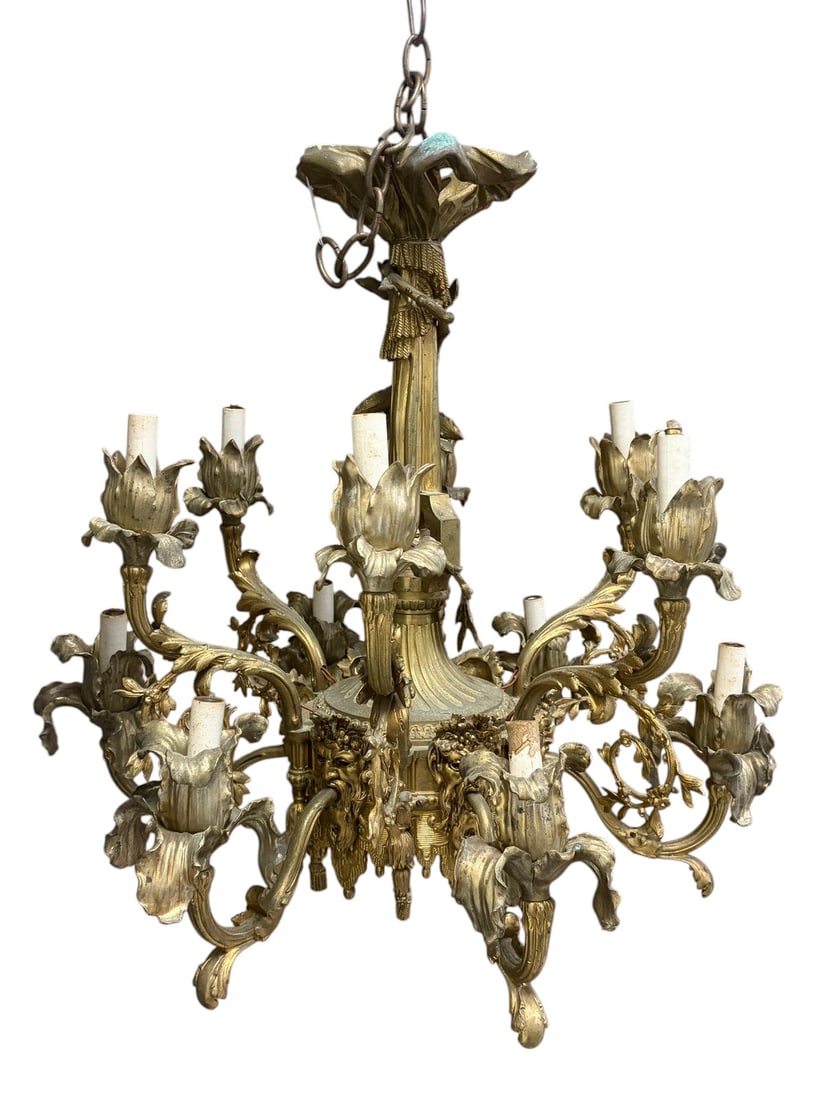 Louis XV Style Bronze Rococo Chandelier 13 Lights (1 of 6)