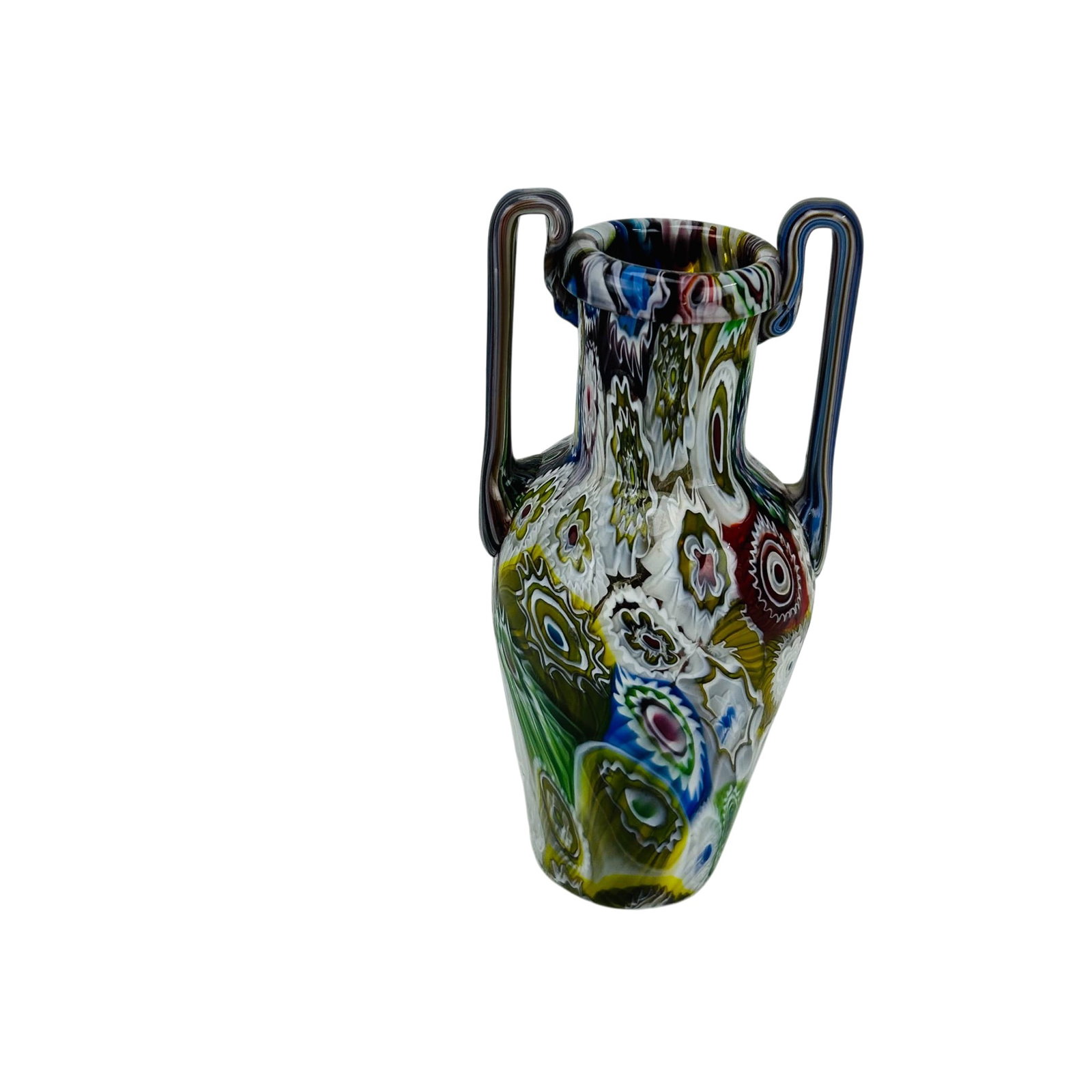 Fratelli Toso Millefiori Mosaic Studio Glass Vase (1 of 2)
