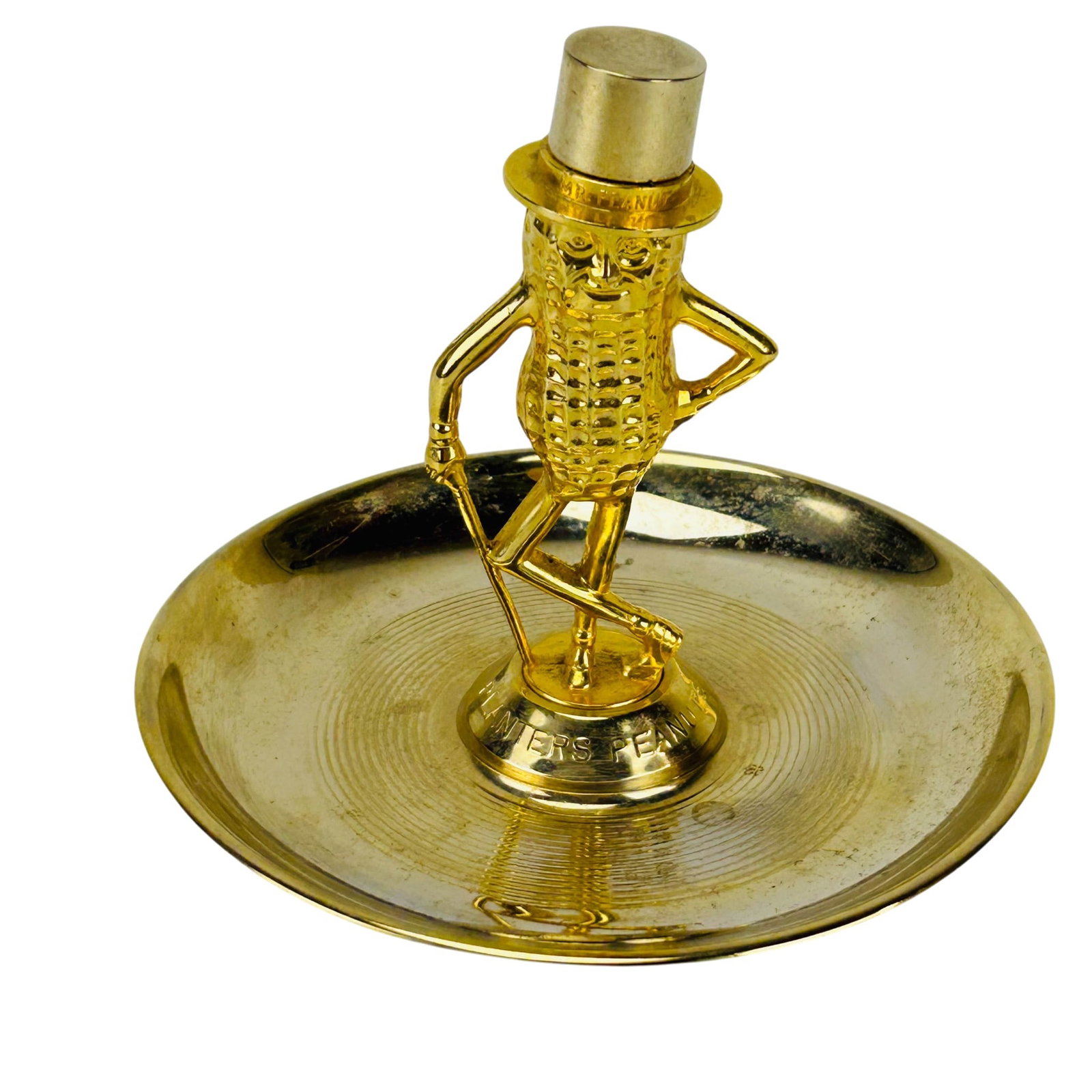 Planters Mr. Peanut Gilt Brass Advertising Tray (1 of 4)