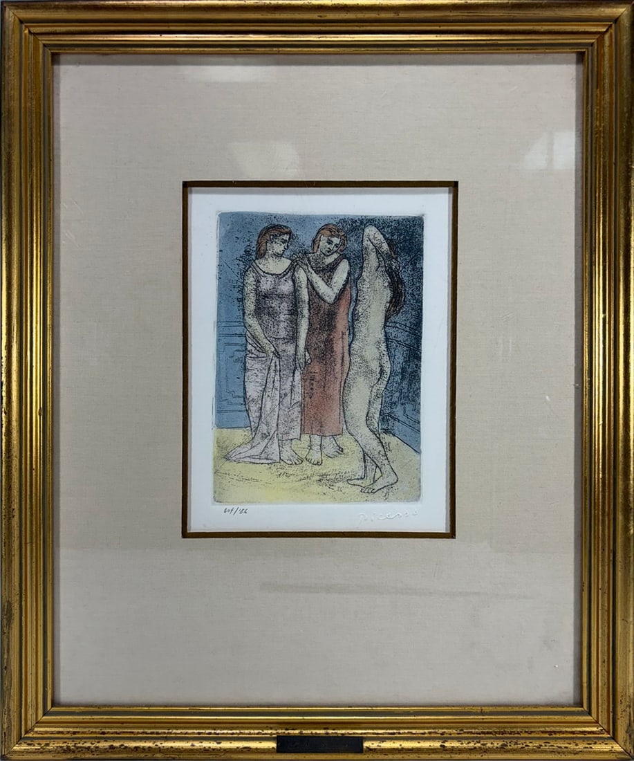 After Picasso 'The Three Graces' Framed Etching - 2