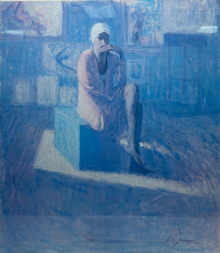 Edvard Munch Manner Figural Interior Framed Print (1 of 4)