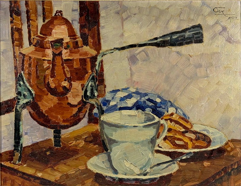 Nils Ove Olson 1923 Interior Still Life Painting (1 of 6)