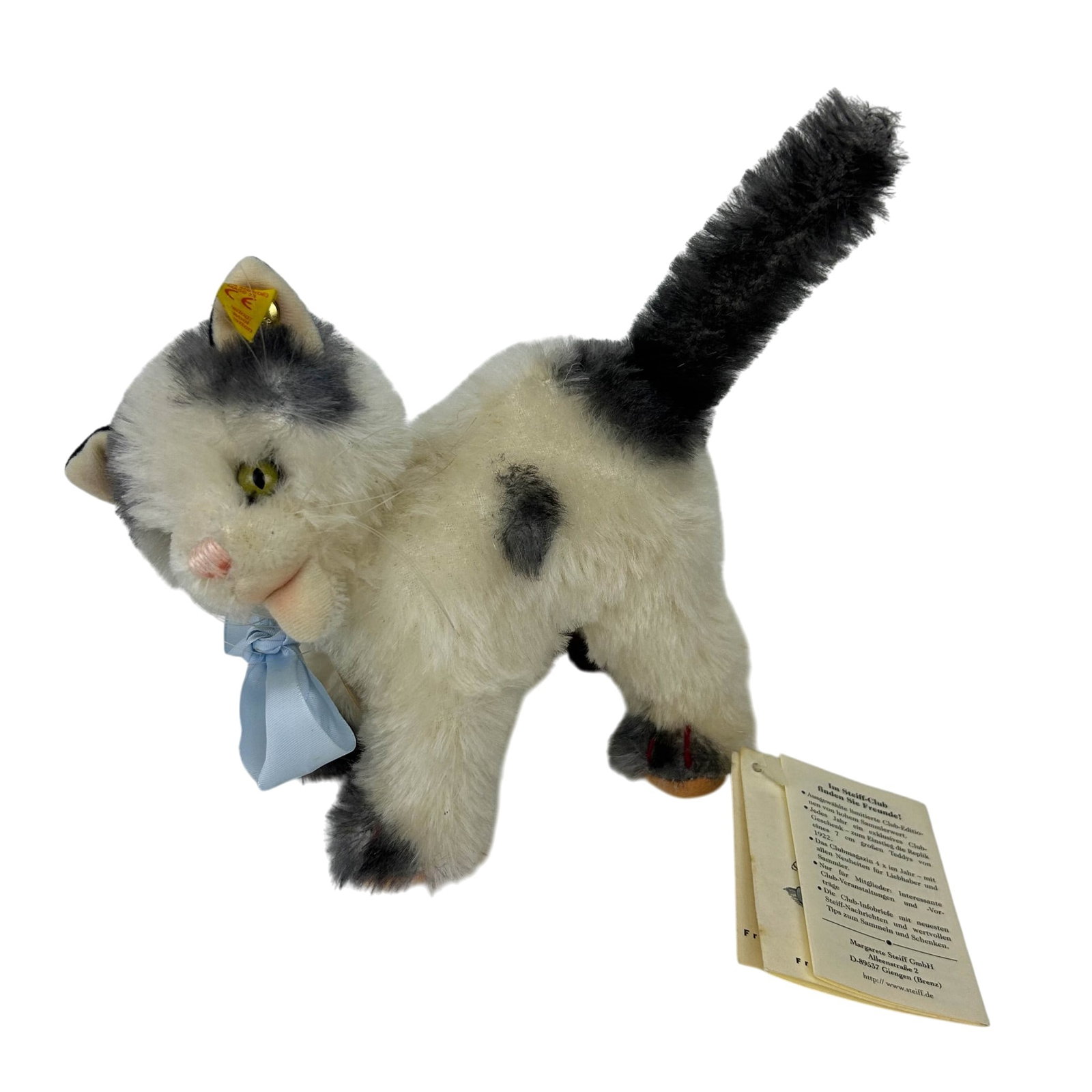 Steiff Classic Katze Mohair Plush Cat Toy w ID Tag (1 of 5)