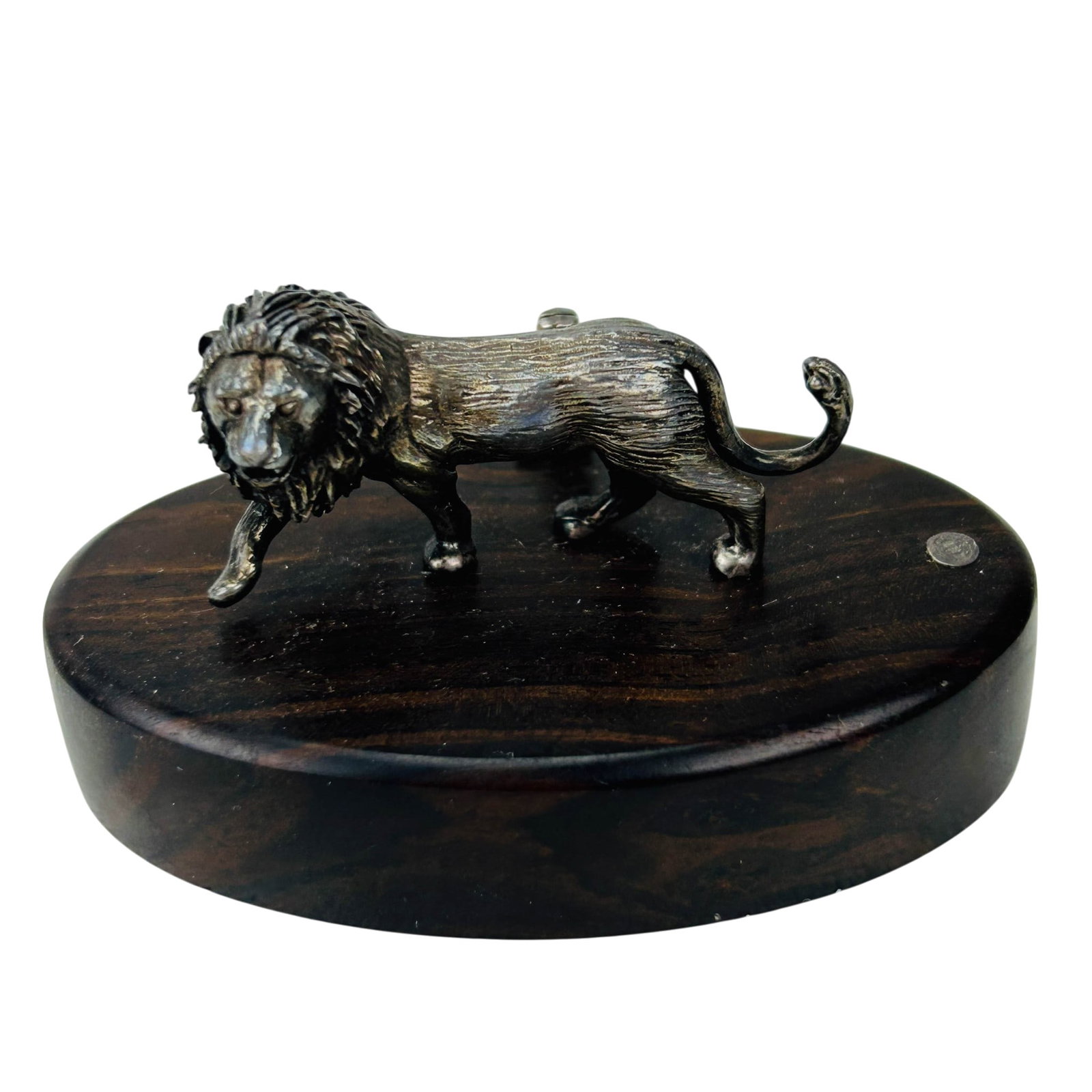Patrick Mavros Sterling Lion on Wood Card Holder (1 of 4)