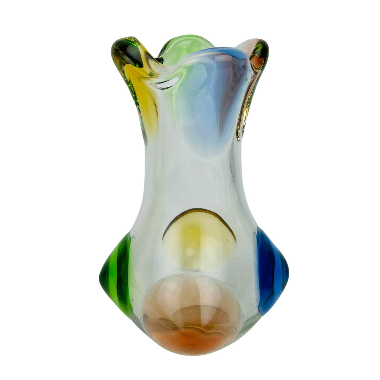 Bohemian Czech Rhapsody Studio Blown Glass Vase (1 of 5)