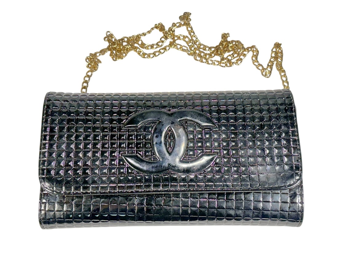 Chanel Style Black Quilted Chain Shoulder Purse (1 of 5)
