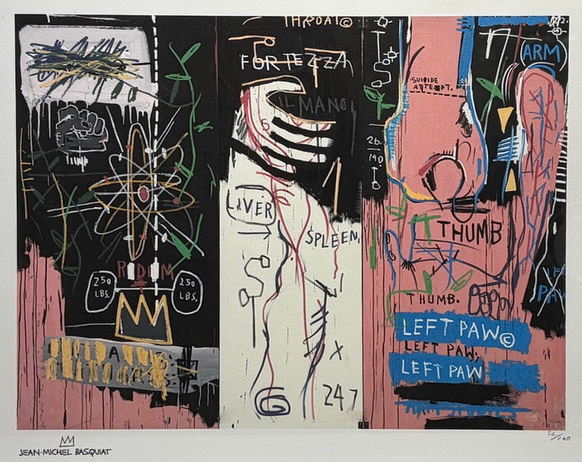 Jean-Michel Basquiat Style Framed Figural Print (1 of 6)