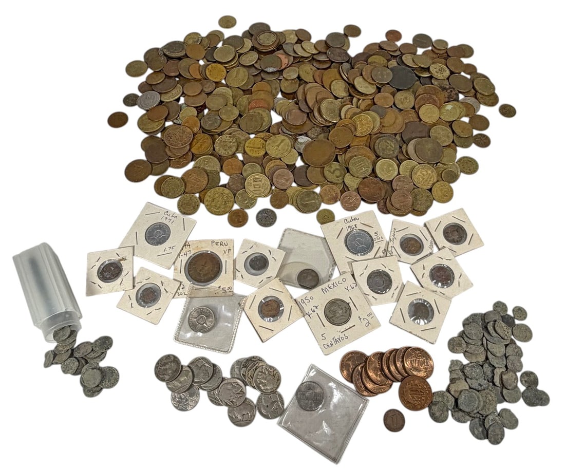 Assorted World Coins Including Roman & Peruvian (1 of 7)