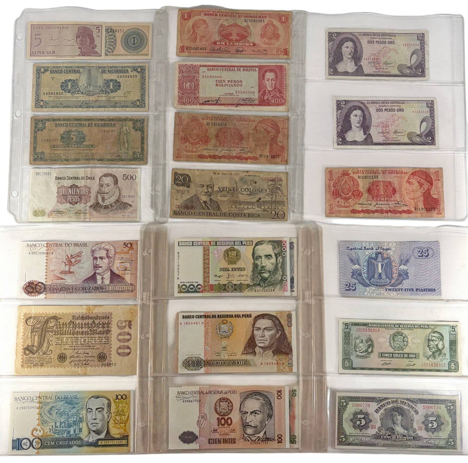 World Countries Circulated Bank Notes 24pc LOT (1 of 6)