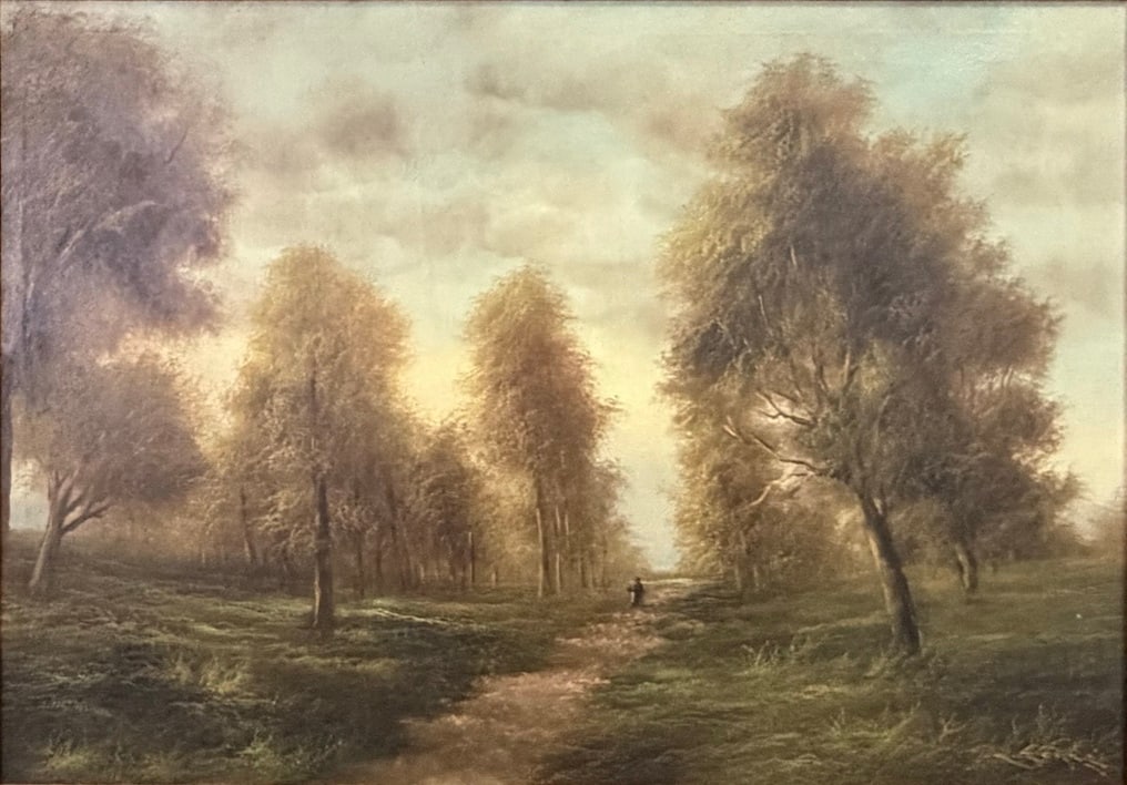 Antique European Oil Painting on Canvas SIGNED (1 of 4)
