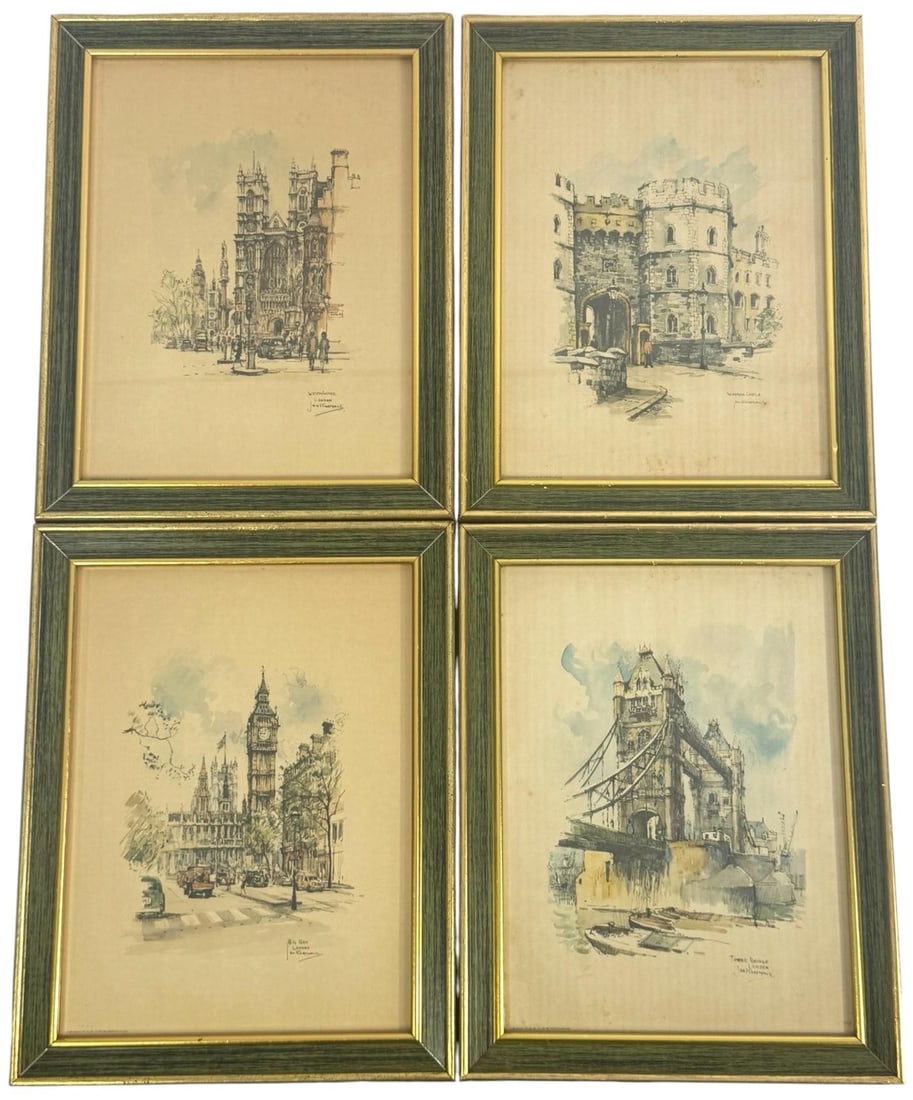 Jan Korthals London Landmark Prints Series 4pc LOT (1 of 7)