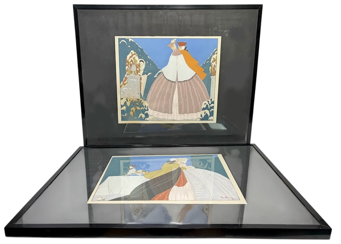 Max Nimor Framed Signed Fashion Prints 2pc LOT (1 of 6)