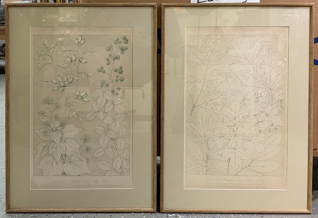 Grammar of Ornament Botanical Prints 2pc LOT (1 of 7)