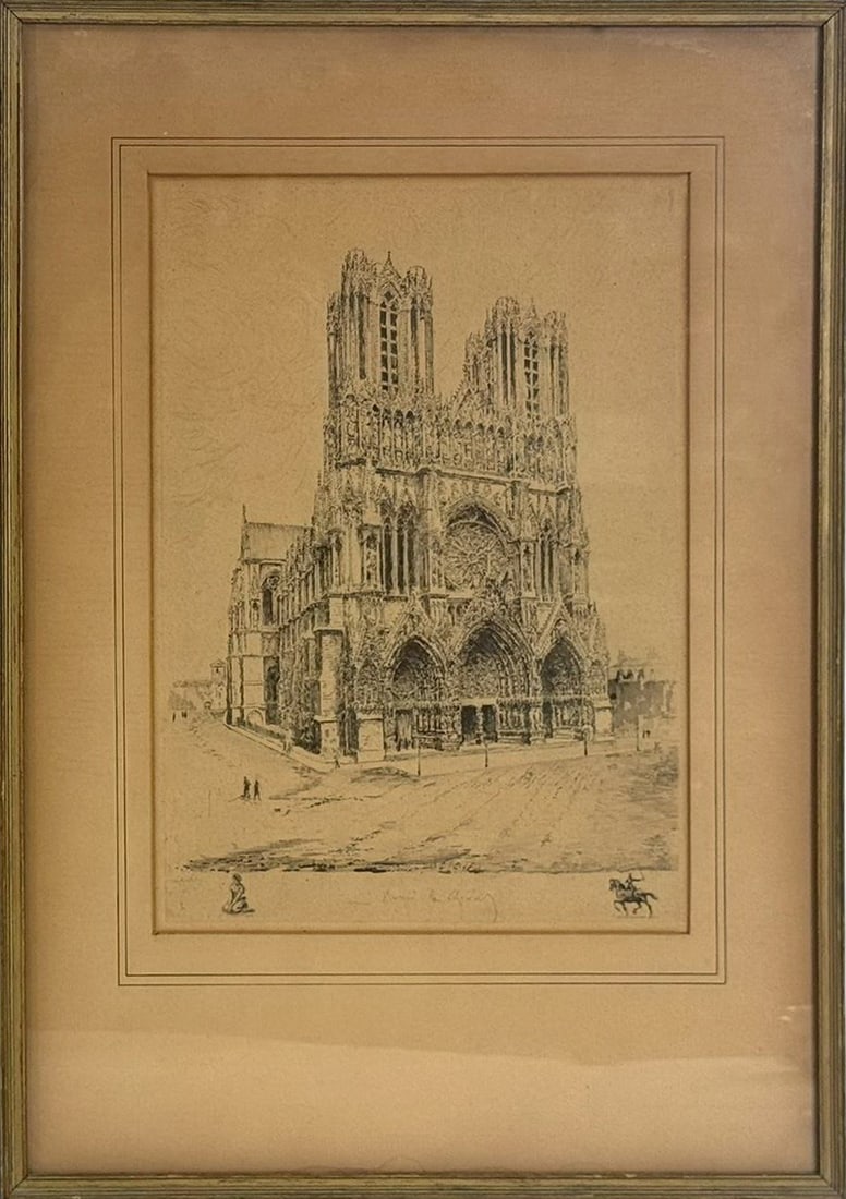 Feims Cathedral, France by Henri Le Riche Print (1 of 6)
