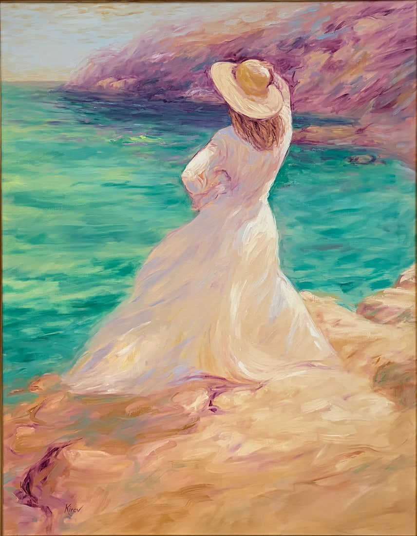 Framed Kirov Coastal Woman Oil Painting on Canvas (1 of 5)