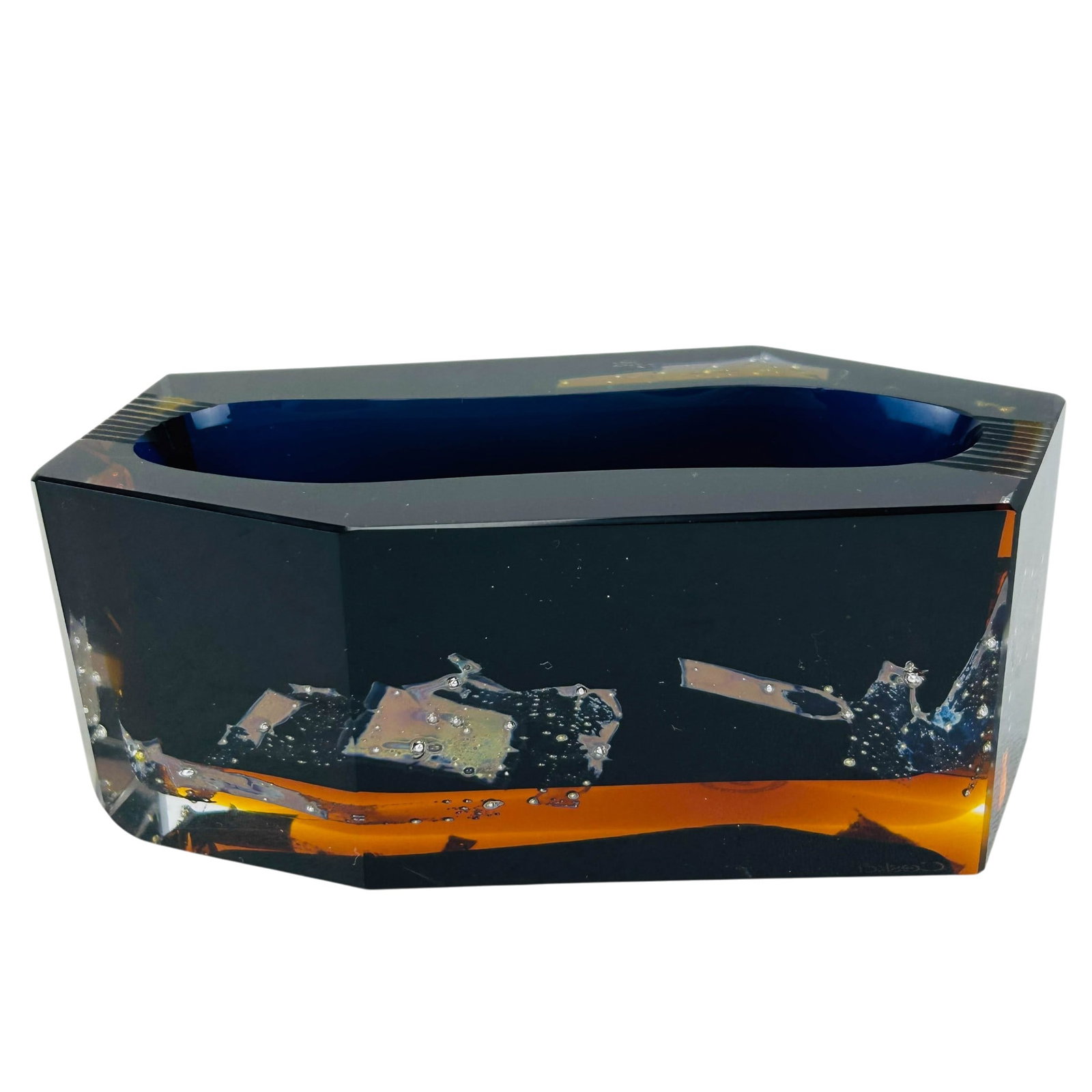 Pavel Hlava Egerman Exbor Czech Cased Glass Bowl (1 of 5)