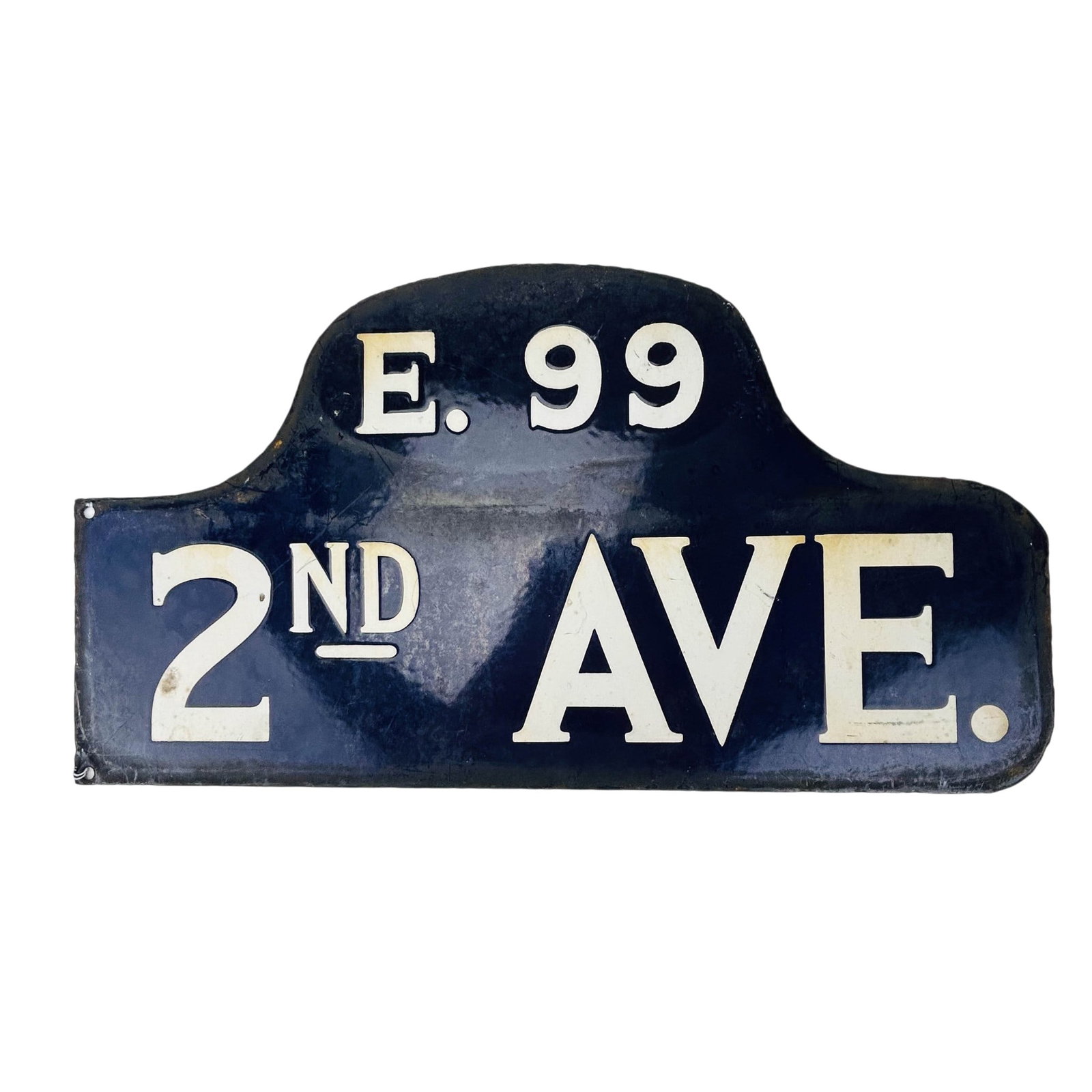 E. 99 2nd Ave New York Antique Enamel Street Sign (1 of 8)
