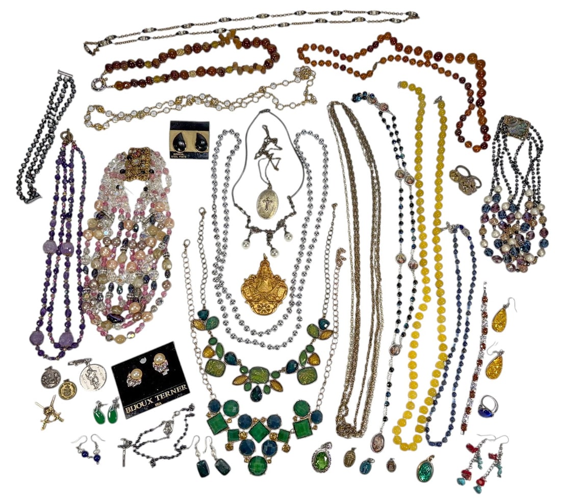 Assorted Costume Jewelry & Religious Jewelry 46pcs (1 of 9)