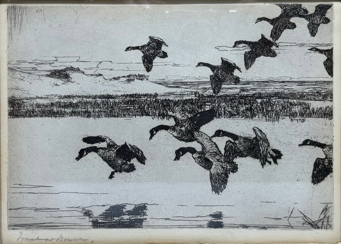 Frank Weston Benson “Tired Geese?? Framed Etching (1 of 6)