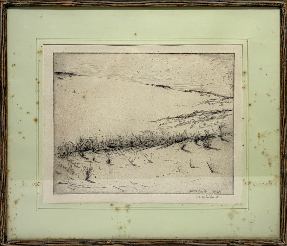 Willard Morse Mitchell 1921 Framed Etching - 2
