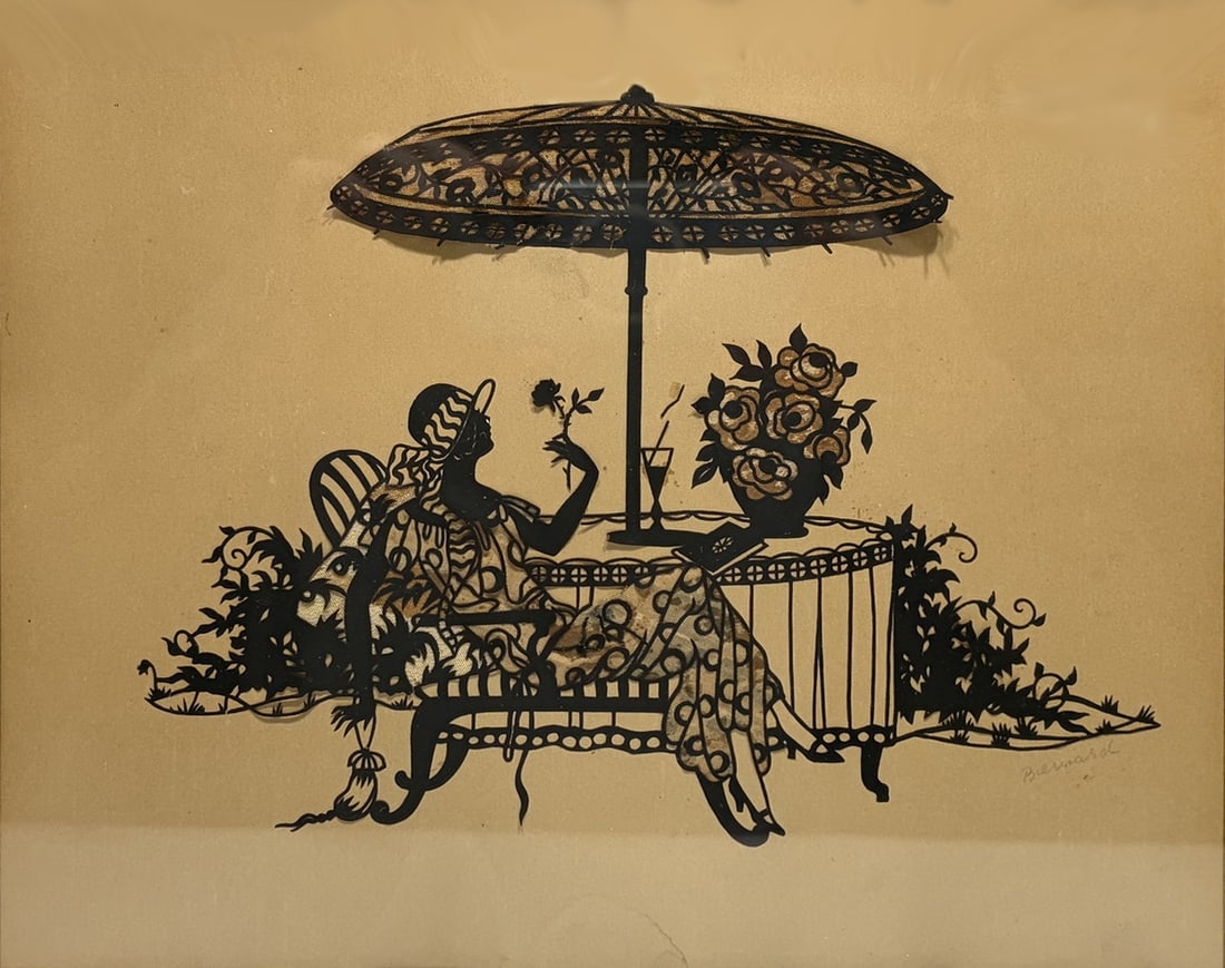 Framed Emmerich Tansi Silhouette Print of Woman (1 of 4)
