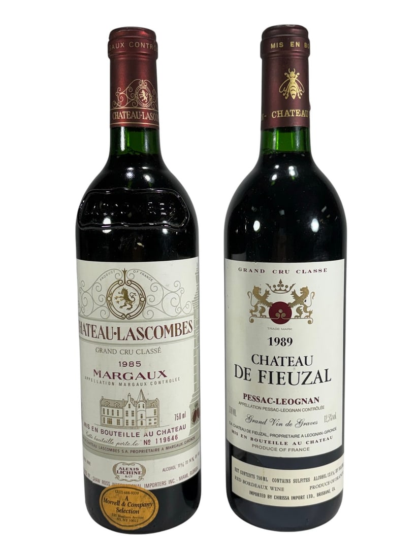 1985 Lascombes & 1989 Fieuzal Bordeaux Bottles 2pc (1 of 6)