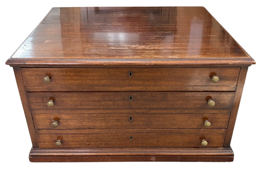 Christofle Mahogany Four Drawer Flatware Chest (1 of 5)
