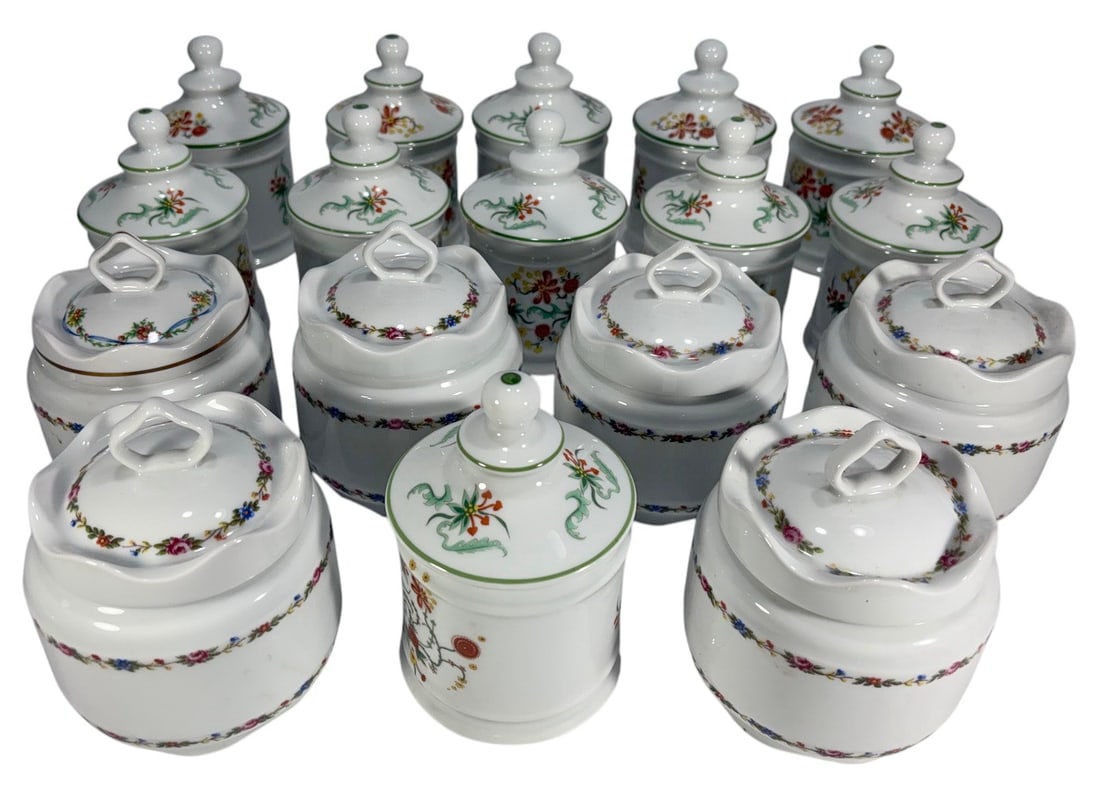 Limoges France Porcelain Jars & Canisters 17pc LOT (1 of 5)